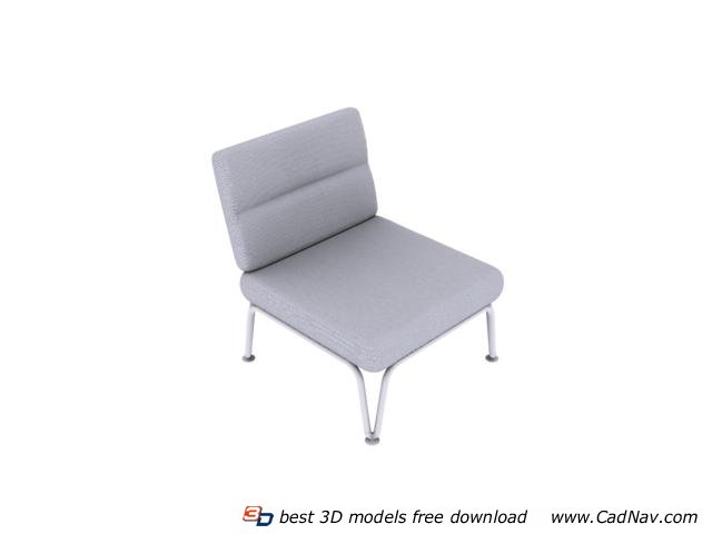 Coffee Shop Fabric Sofa Chair 3d rendering