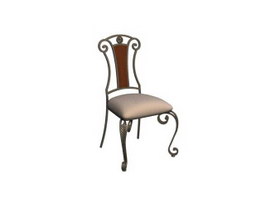 European Style Metal Chair 3d preview