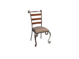 European style dining chair 3d model preview