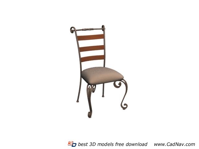 European style dining chair 3d rendering