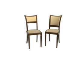 Elegant Dining Chairs 3d model preview