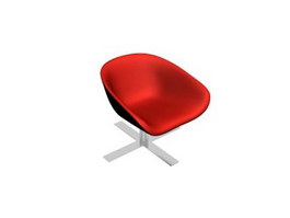 Tub shape bar stool chair 3d model preview