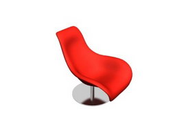 Plasic garden Lounge Chair 3d model preview