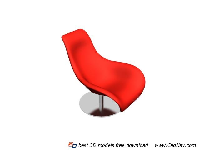 Plasic garden Lounge Chair 3d rendering