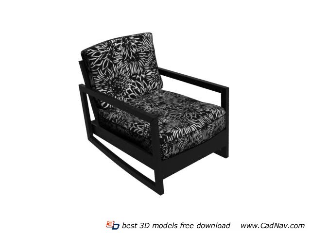 Fabric Single Sofa Chair 3d rendering