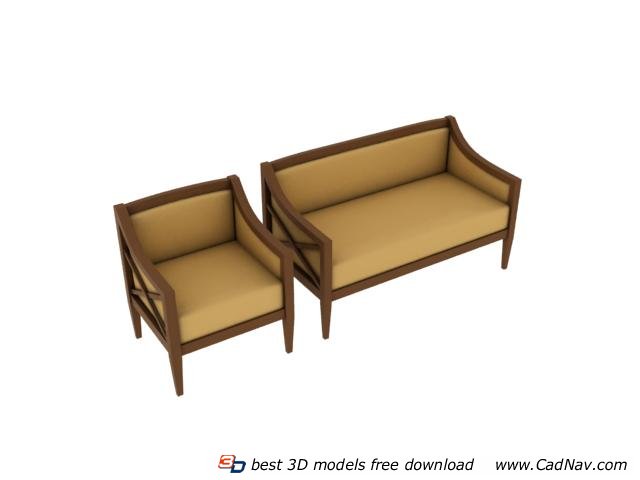 Reception waiting room chair sets 3d rendering