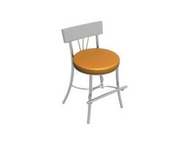 Aluminum high bistro stool 3d preview