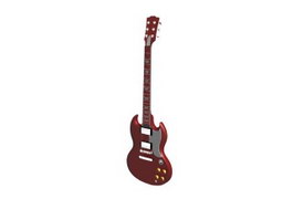 Electric Spanish guitar 3d model preview