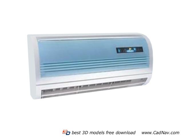 Indoor unit split air conditioner 3d rendering
