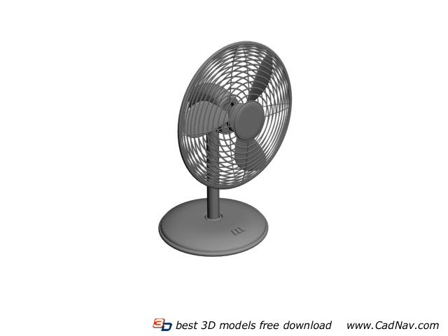 Electric desk fan 3d rendering