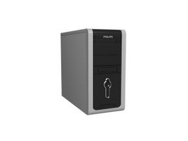Computer PC case and tower 3d model preview
