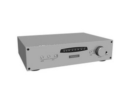 Roksan pro audio power amplifier 3d model preview