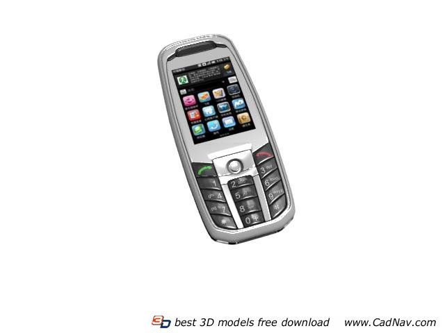 Android smartphone mobile phone 3d rendering
