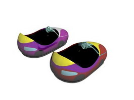 Amusement rides outdoor bumper cars 3d preview