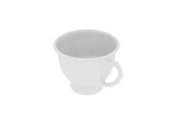 Vintage ceramic tea cup 3d model preview