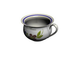 Ceramic milk cup 3d model preview