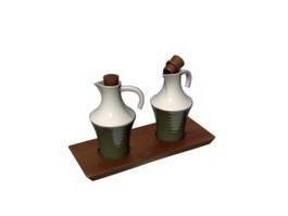 Tableware Ceramic Spice Bottles 3d model preview