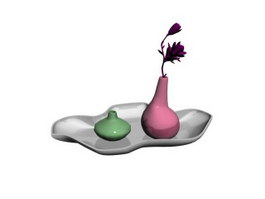 Restaurant ceramic tableware 3d model preview