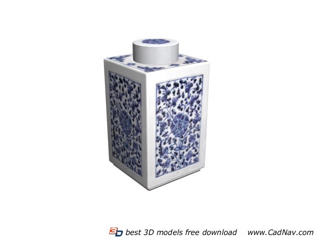 Ceramic storage jar 3d rendering