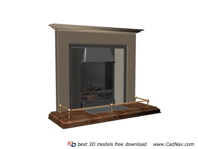Ethanol Fireplace 3d rendering