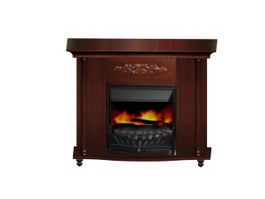 Wood burning fireplace 3d model preview