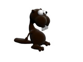 Children cartoon mole toy 3d preview