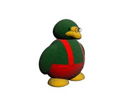 Cartoon toy stuffed penguin 3d preview