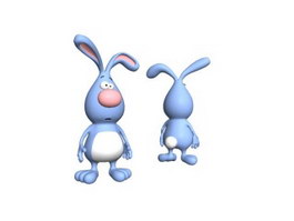 Fashion plush toy rabbit 3d model preview