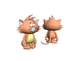 Animal toys cartoon cat 3d model preview
