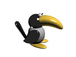 Inflatable toy cartoon bird 3d preview