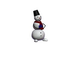 Christmas plush stuffed snowman 3d preview
