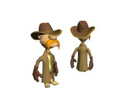 Cartoon Plastic Man Doll 3d preview