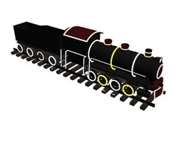 Toy trains for kids 3d model preview