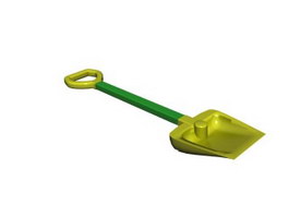 Kids toys plastic toy shovel 3d model preview