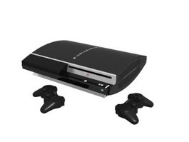 Play station game console 3d model preview