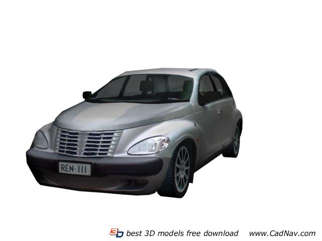 Compact family car 3d rendering