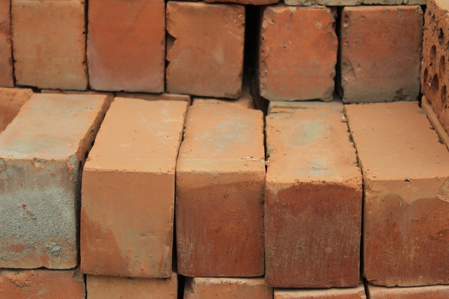 Stacking clay brick texture