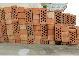 Hollow clay brick texture