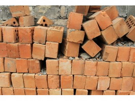 Pile of hollow bricks texture