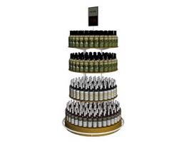 SuperMarket Wine Display Rack 3d model preview