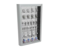 Glass display case for exhibition 3d model preview