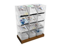 Magazine and Newspaper Shelving 3d model preview