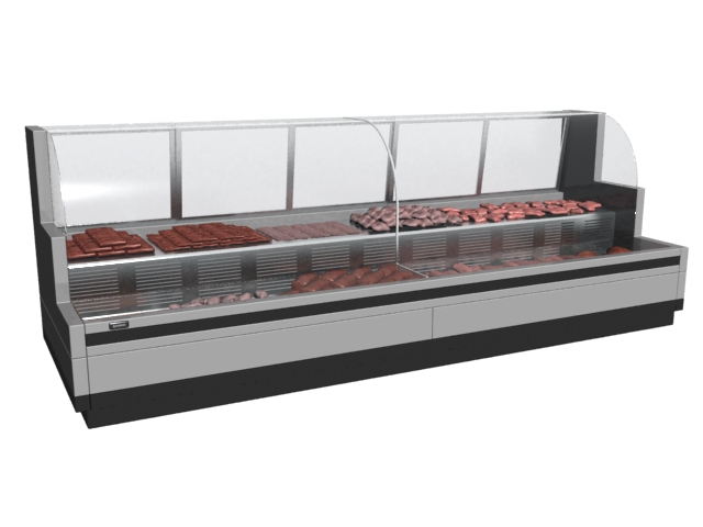Supermarket Food Display Refrigerator 3d rendering