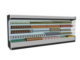Supermarket Display Refrigerator Showcase 3d model preview