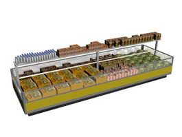 Open Display Refrigerator 3d preview