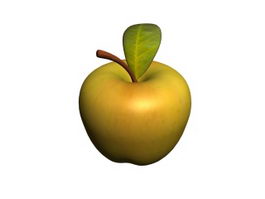 Apple and leaf 3d preview