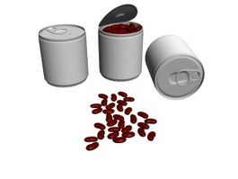Canned Kidney Beans 3d model preview
