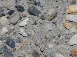 Cement stabilized gravel road texture