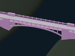Arch stone bridge 3d model preview