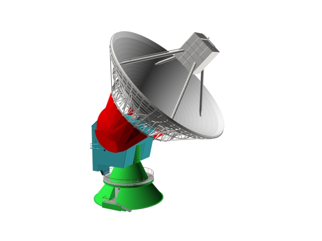 Radio astronomical observatory 3d rendering